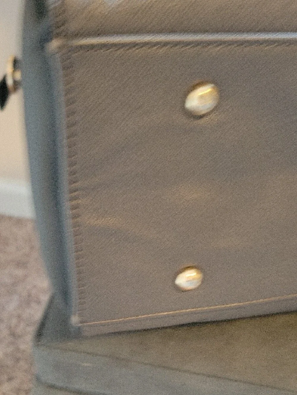 Structured Tote/Laptop Bag with Gold Hardware